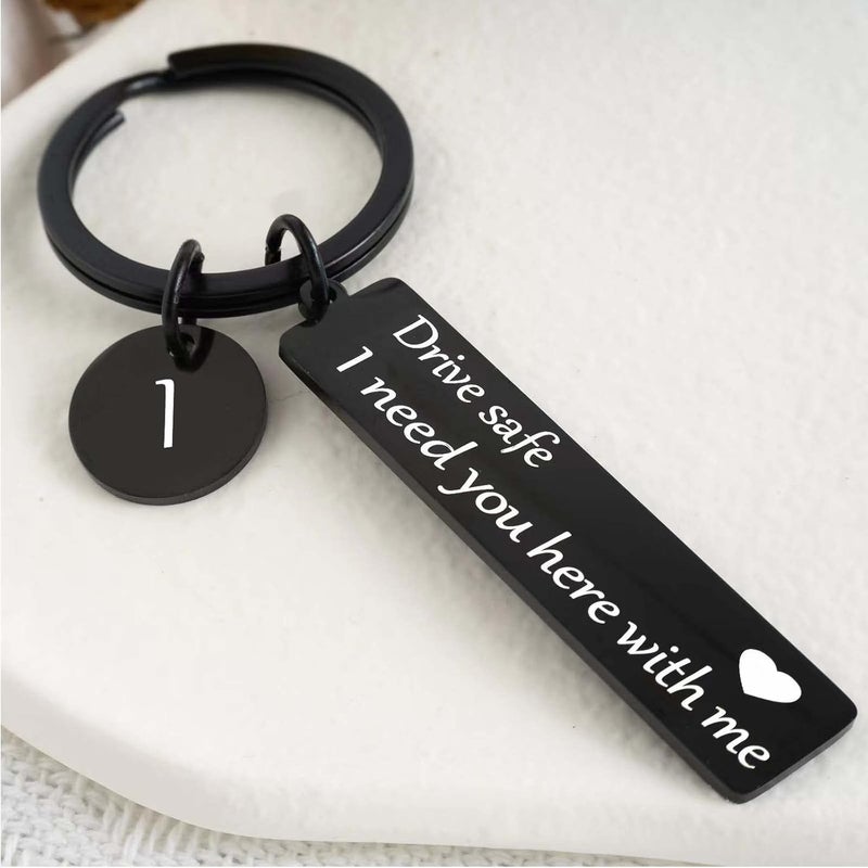 VICKHU drive safe keychain for boyfriend,26-letter keychain,gifts for boyfriend on birthday christmas valentines day - Image 2
